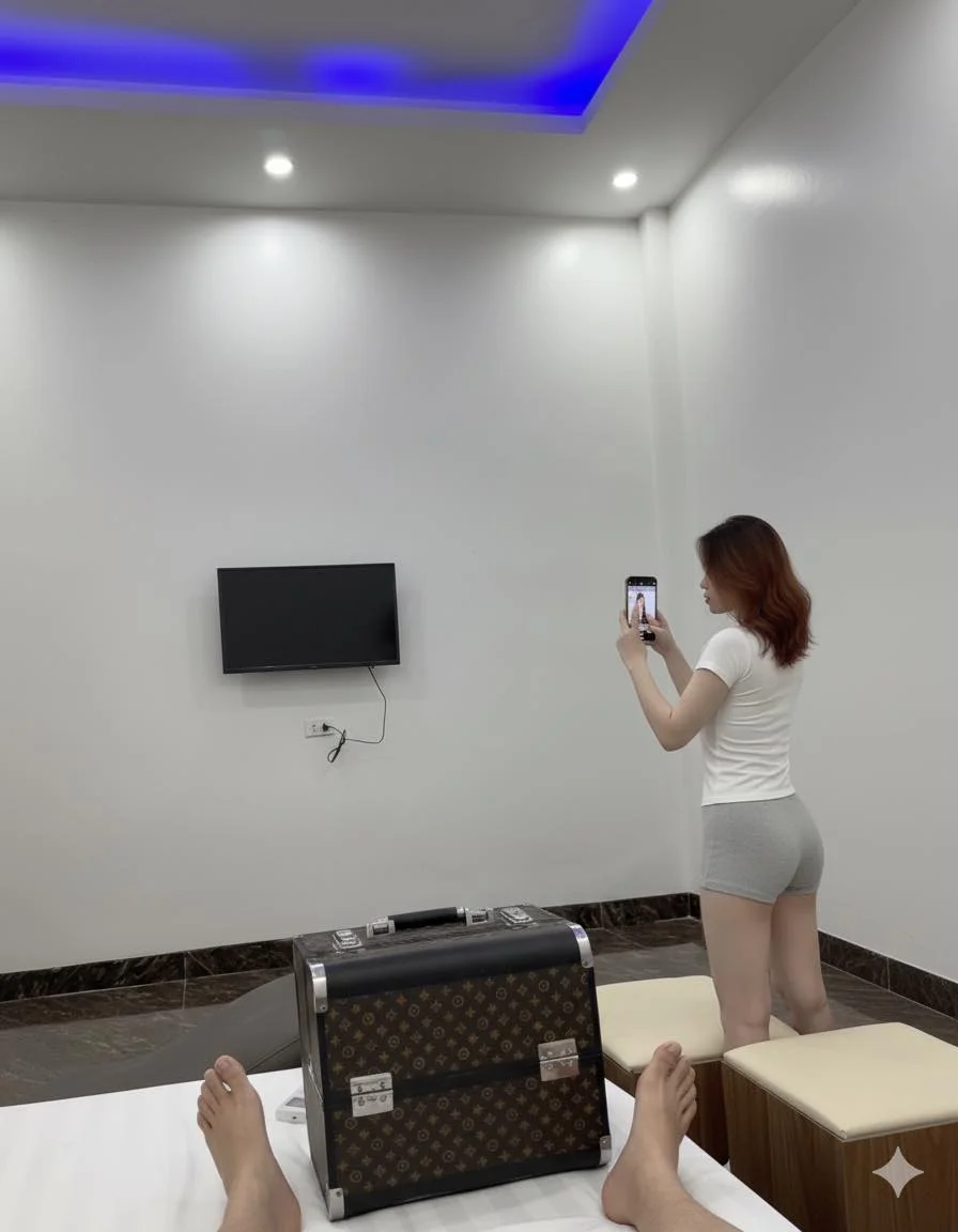 Tranh thủ với cô makeup của vợ 😜