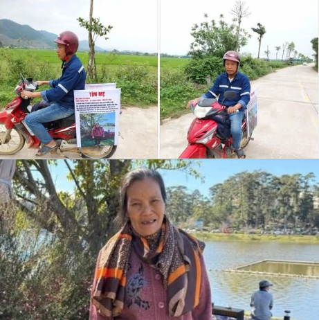 Con trai dán thông báo “tìm mẹ” mất tích lên xe máy đi khắp nơi, hy vọng gia đình sớm được đoàn tụ.